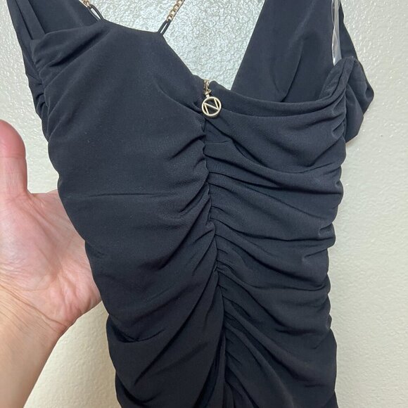 Nookie Tia Mini Bodycon Cutout Dress Small in Black One Shoulder - Picture 6 of 9